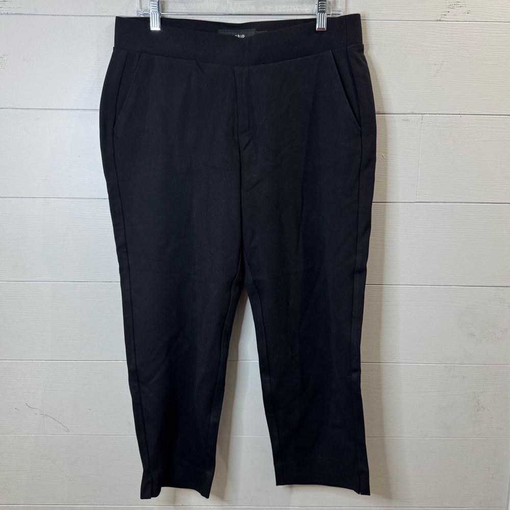 Torrid NWT Large 12 Women's Ponte Pull On Tapered Black Trouser Pants
